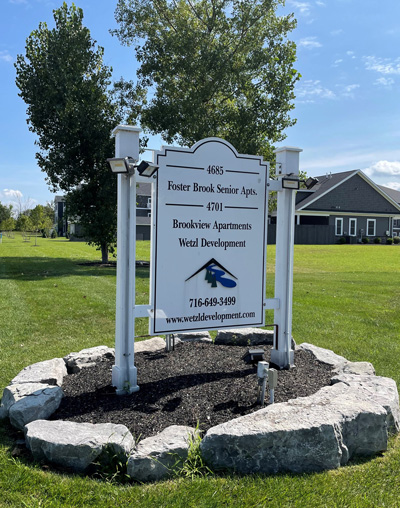 photo of Brookview Apartments sign